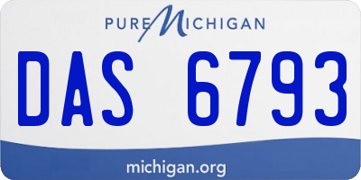 MI license plate DAS6793