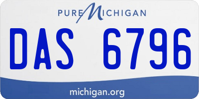 MI license plate DAS6796