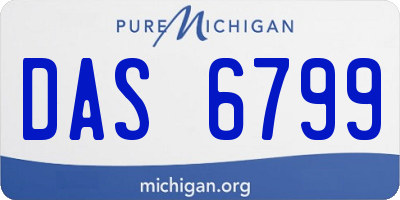 MI license plate DAS6799