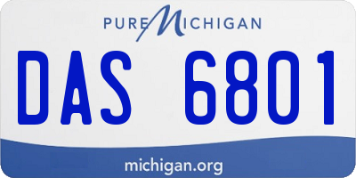 MI license plate DAS6801