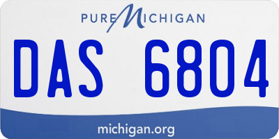MI license plate DAS6804