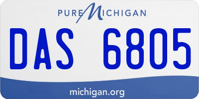 MI license plate DAS6805