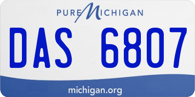 MI license plate DAS6807
