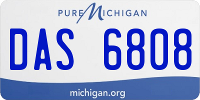 MI license plate DAS6808