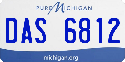 MI license plate DAS6812