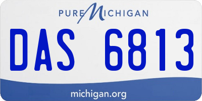 MI license plate DAS6813