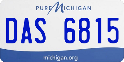 MI license plate DAS6815