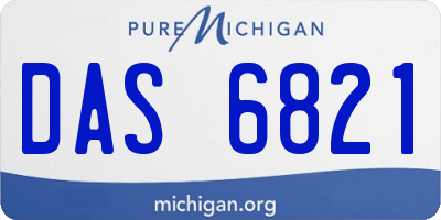 MI license plate DAS6821