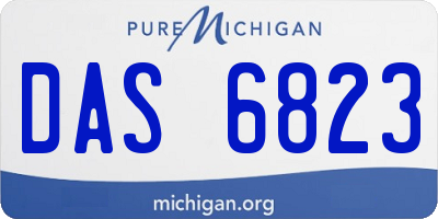 MI license plate DAS6823