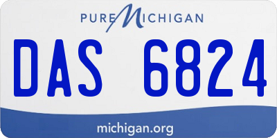 MI license plate DAS6824