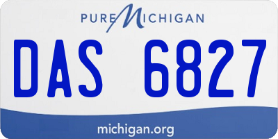 MI license plate DAS6827
