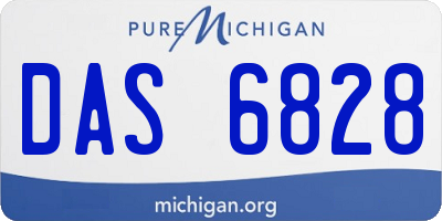 MI license plate DAS6828