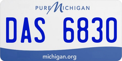 MI license plate DAS6830
