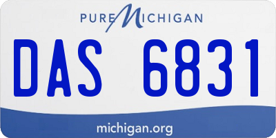 MI license plate DAS6831