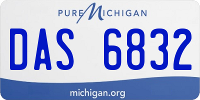 MI license plate DAS6832