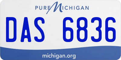 MI license plate DAS6836