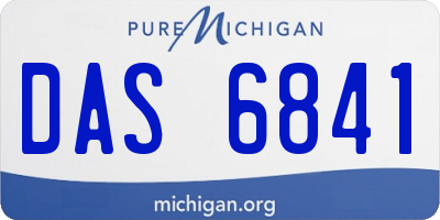MI license plate DAS6841