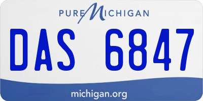 MI license plate DAS6847