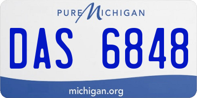 MI license plate DAS6848