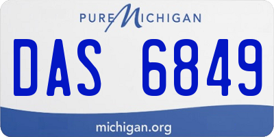 MI license plate DAS6849