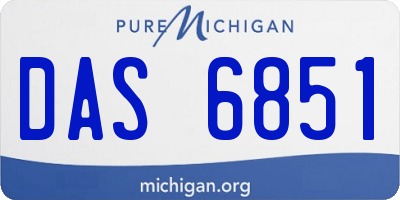 MI license plate DAS6851