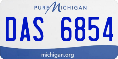 MI license plate DAS6854