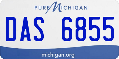 MI license plate DAS6855