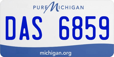 MI license plate DAS6859