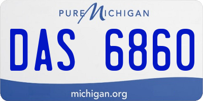 MI license plate DAS6860