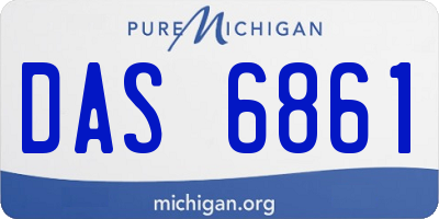 MI license plate DAS6861