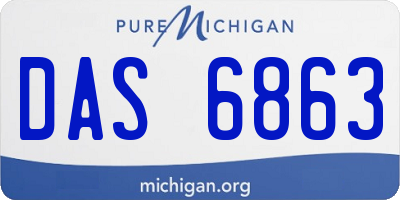 MI license plate DAS6863