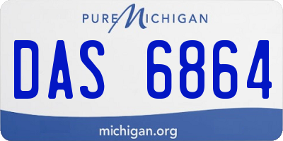 MI license plate DAS6864