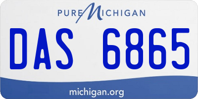 MI license plate DAS6865