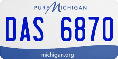 MI license plate DAS6870