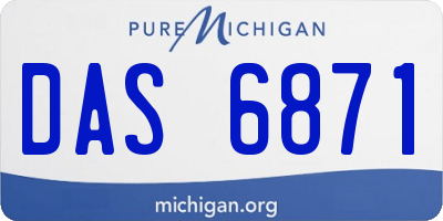 MI license plate DAS6871