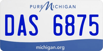 MI license plate DAS6875