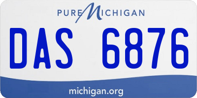 MI license plate DAS6876