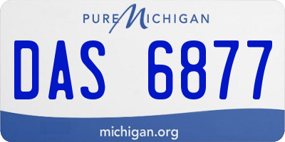 MI license plate DAS6877