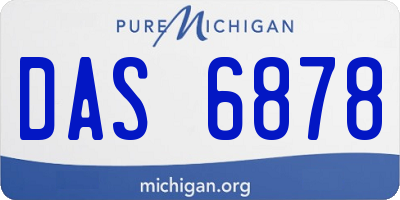 MI license plate DAS6878
