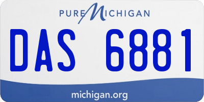 MI license plate DAS6881