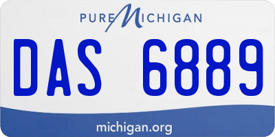 MI license plate DAS6889