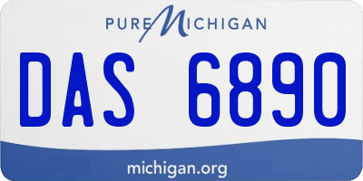 MI license plate DAS6890