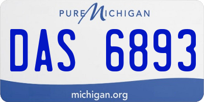 MI license plate DAS6893