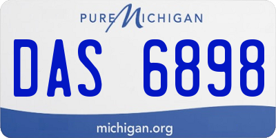 MI license plate DAS6898