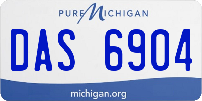 MI license plate DAS6904