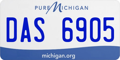MI license plate DAS6905