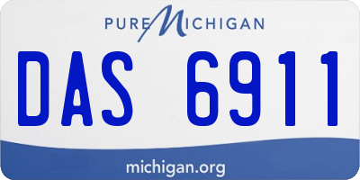 MI license plate DAS6911