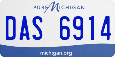 MI license plate DAS6914