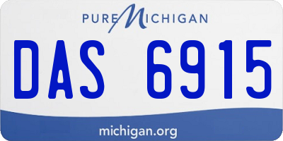 MI license plate DAS6915