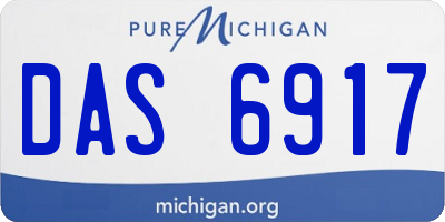 MI license plate DAS6917